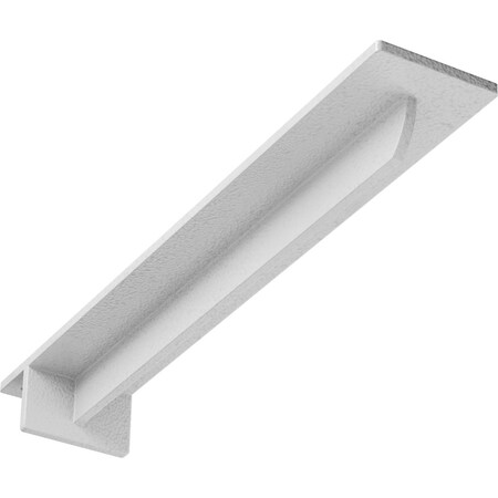 Ekena Millwork Heaton Hidden Support Steel Bracket w/ 14" Support Depth, Hammered White 3"W x 18"D x 2"H BKTM03X18X02HEHWH